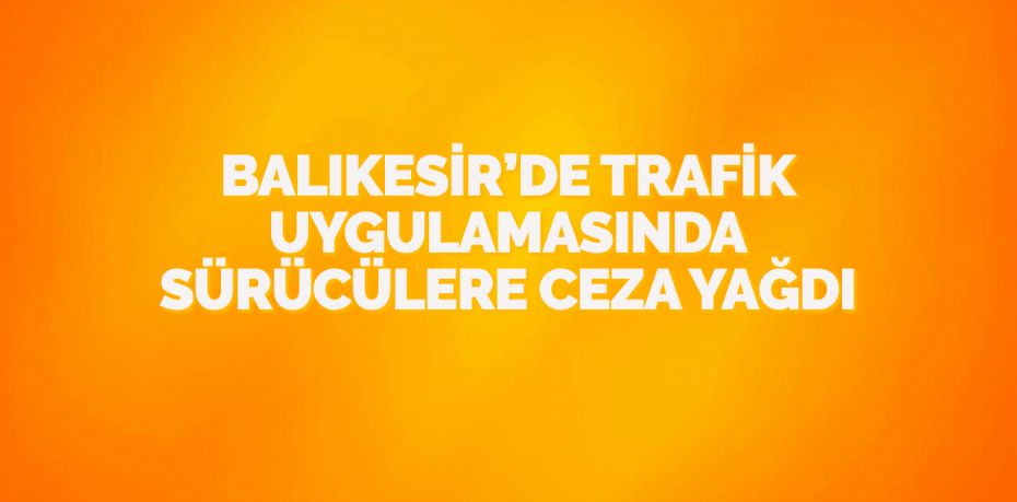 Balıkesir’de trafik polisleri il