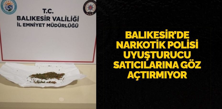 Balıkesir’de Narkotik polisleri il