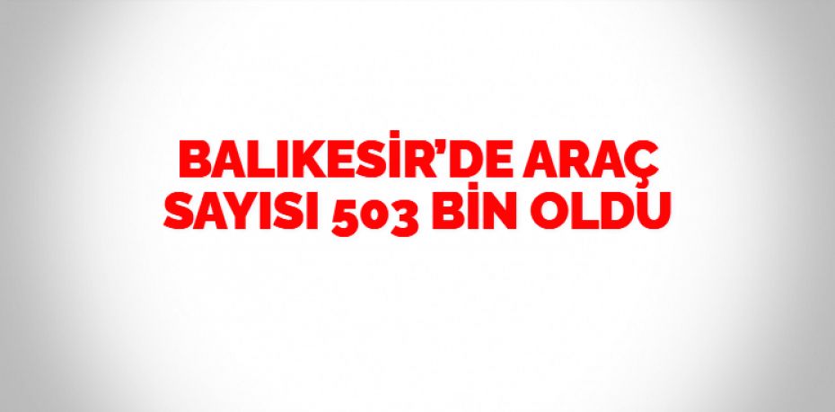 Balıkesir’de trafiğe kayıtlı araç