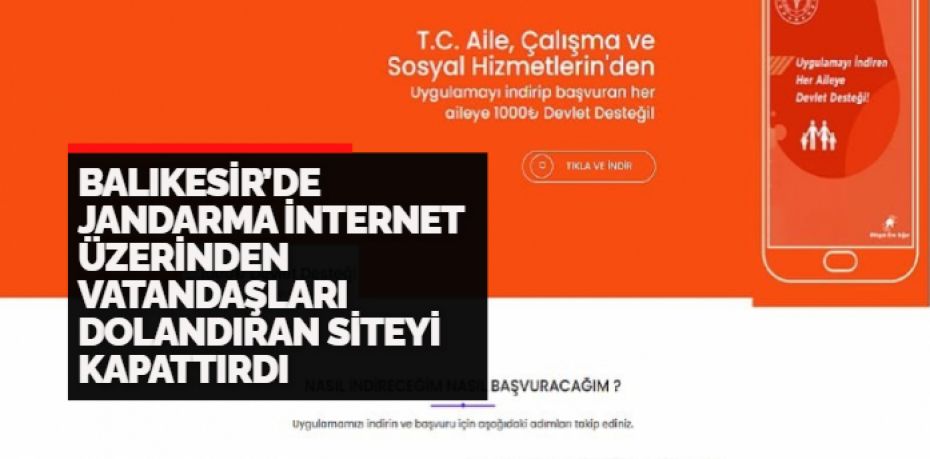 Balıkesir’de jandarma ekipleri internet