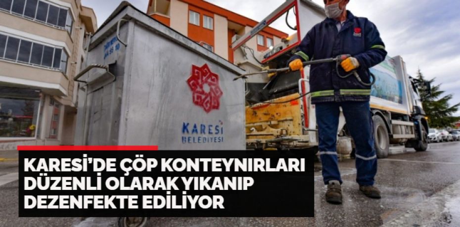 Karesi Belediyesi, çöp konteynerlerını