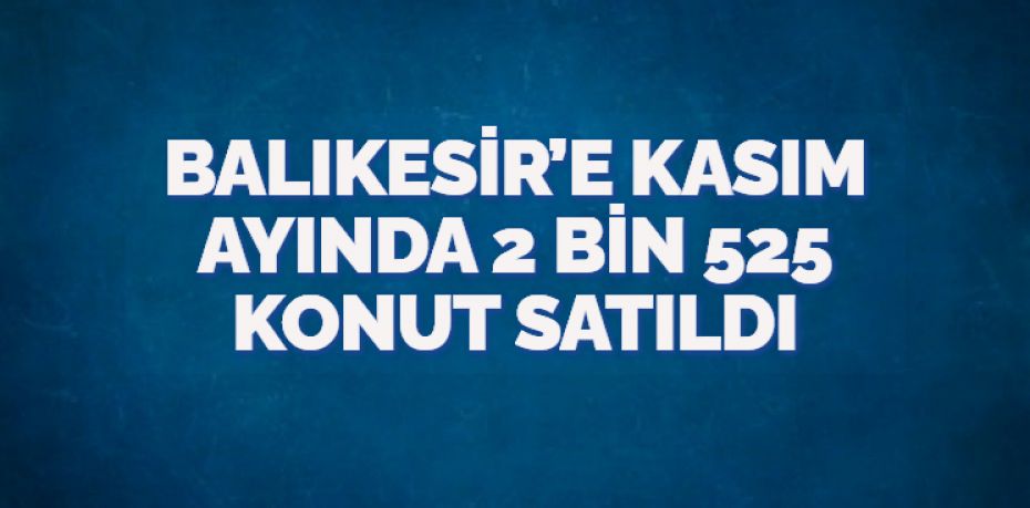 Balıkesir’de TÜİK verilerine göre