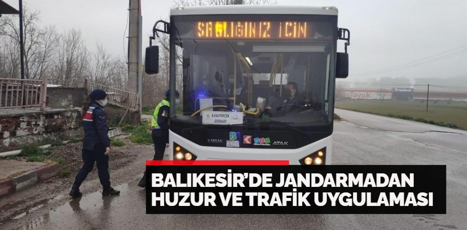 Balıkesir’de jandarma ekipleri il