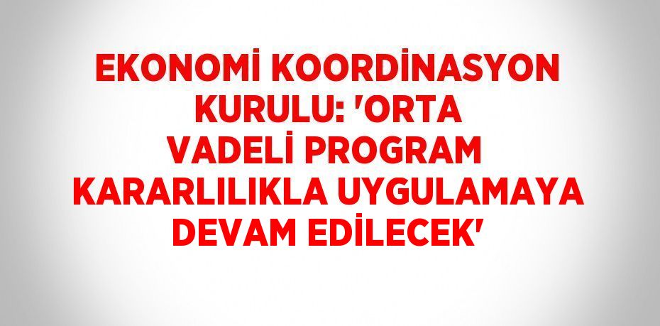 Ekonomi Koordinasyon Kurulu (EKK)