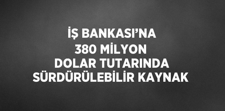 İş Bankası, Uluslararası Finans