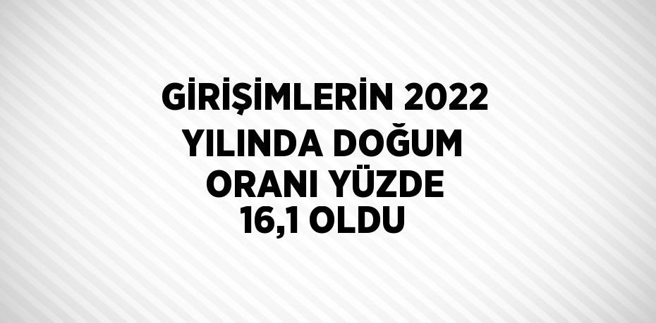 Girişimlerin 2021 yılındaki doğum