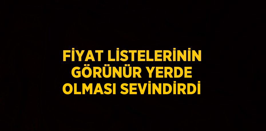 Tarife ve fiyat listelerine