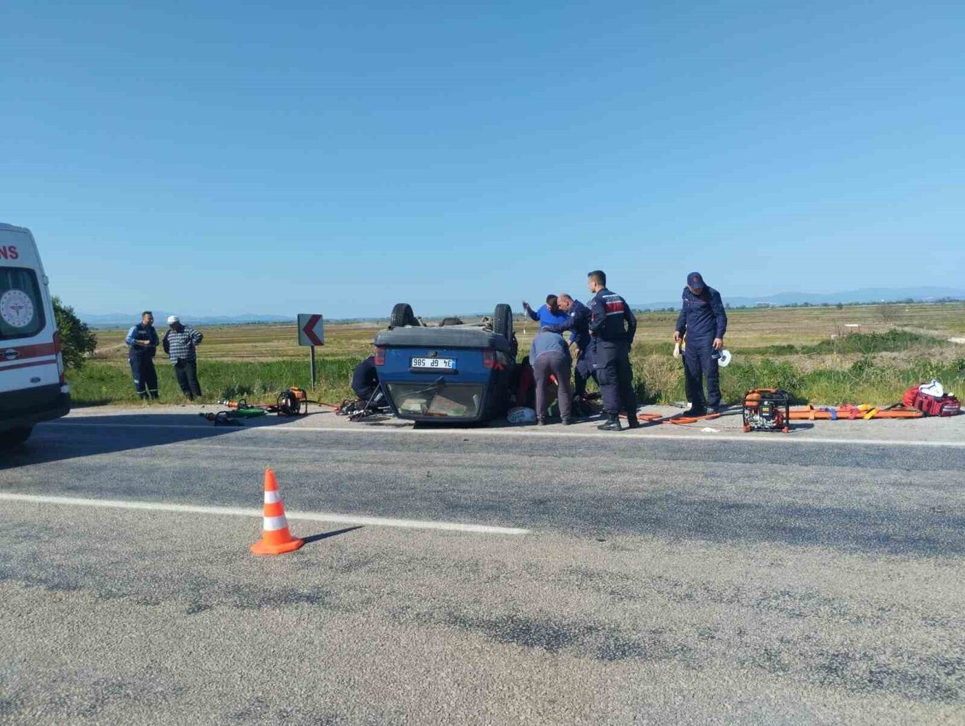 Balıkesir’in Manyas ilçesinde meydana