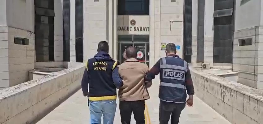 Balıkesir’in Edremit ilçesinde çeşitli suçlardan toplamda 13 yıl 52 ay