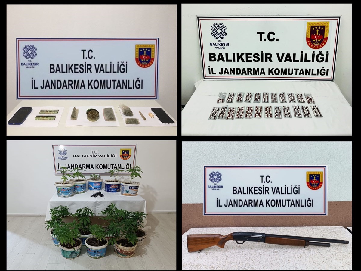 Balıkesir’de Jandarma ekipleri uyuşturucu