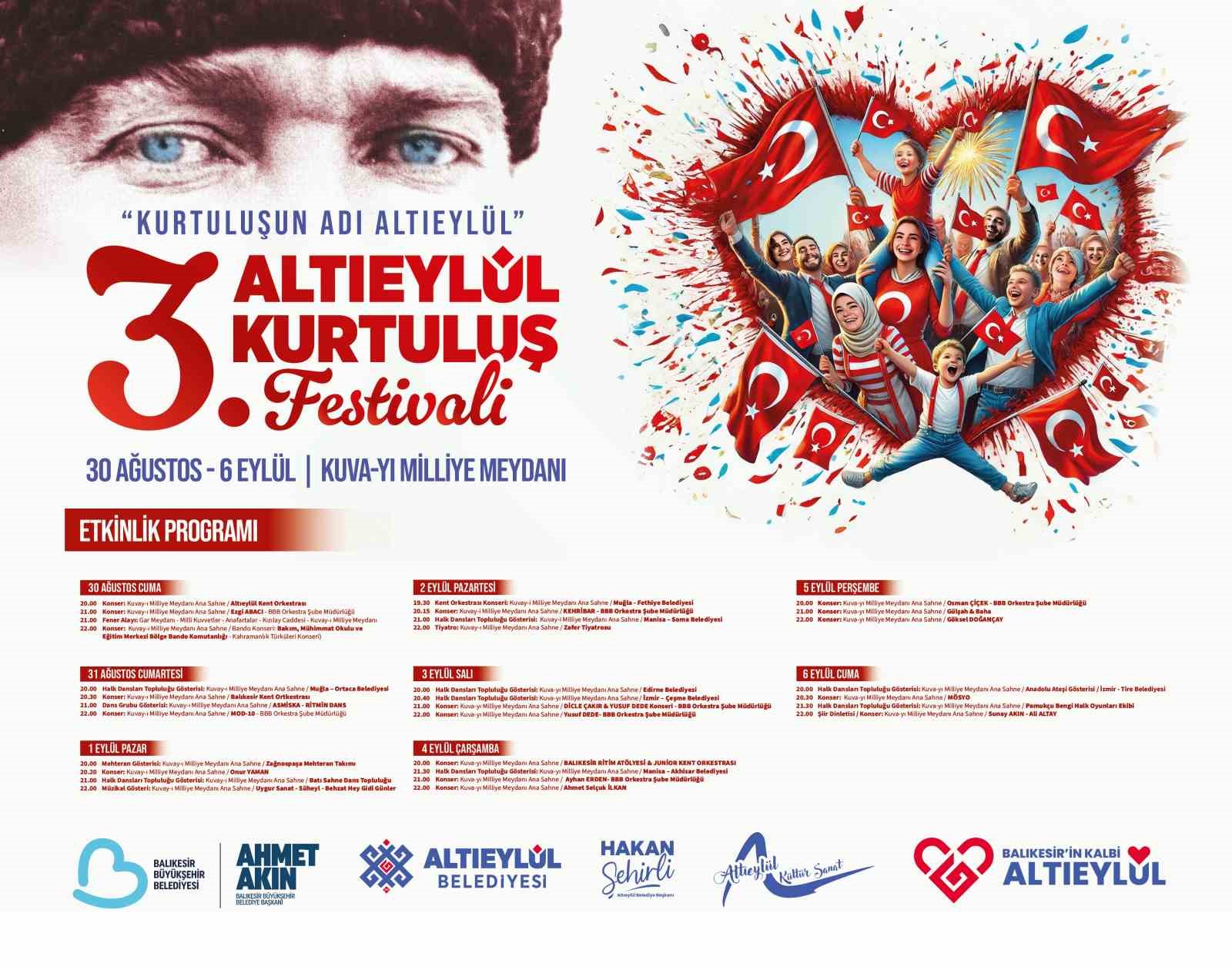 Altıeylül Belediyesi’nden coşku dolu 8 günlük kurtuluş festivali