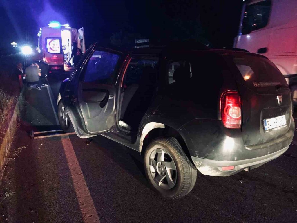 Balıkesir’in Ayvalık ilçesinde; 22.00 saatlerinde E-87 karayolunda bir otomobilin, bir