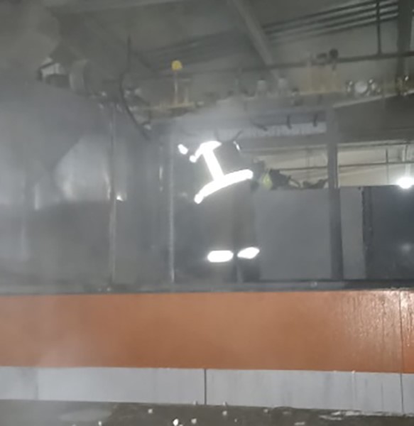 Balıkesir’in Bandırma ilçesinde Organize Sanayi Bölgesi’nde faaliyet gösteren bir traktör