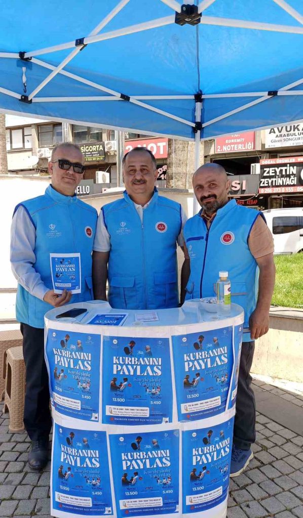 Türkiye Diyanet Vakfı, Balıkesir’in Edremit ilçesinde kurban bağışlayacak vatandaşlar için