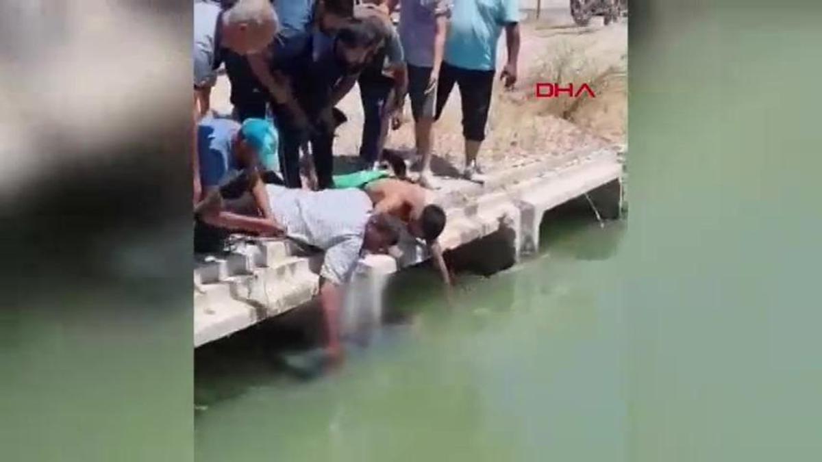 Sulama kanalında erkek cesedi bulundu: Çevredekiler iple bağlayarak köprü üzerine çekti